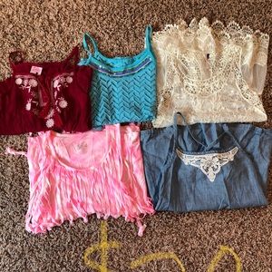 Girls Justice dressy tank tops size 12.